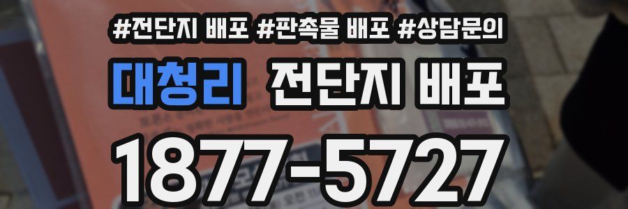 대청리 전단지 배포
