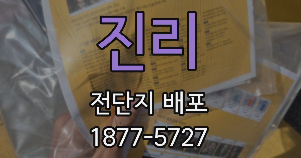 진리 전단지 배포