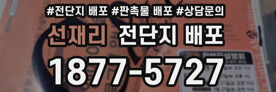 선재리 전단지 배포