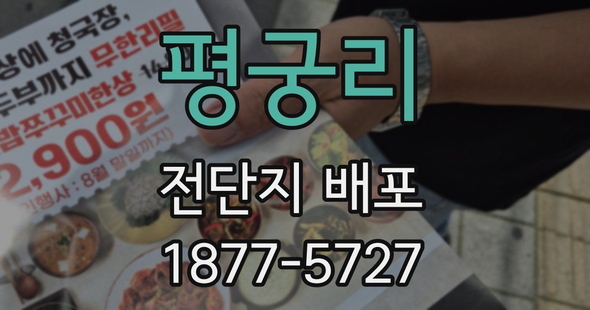평궁리 전단지 배포