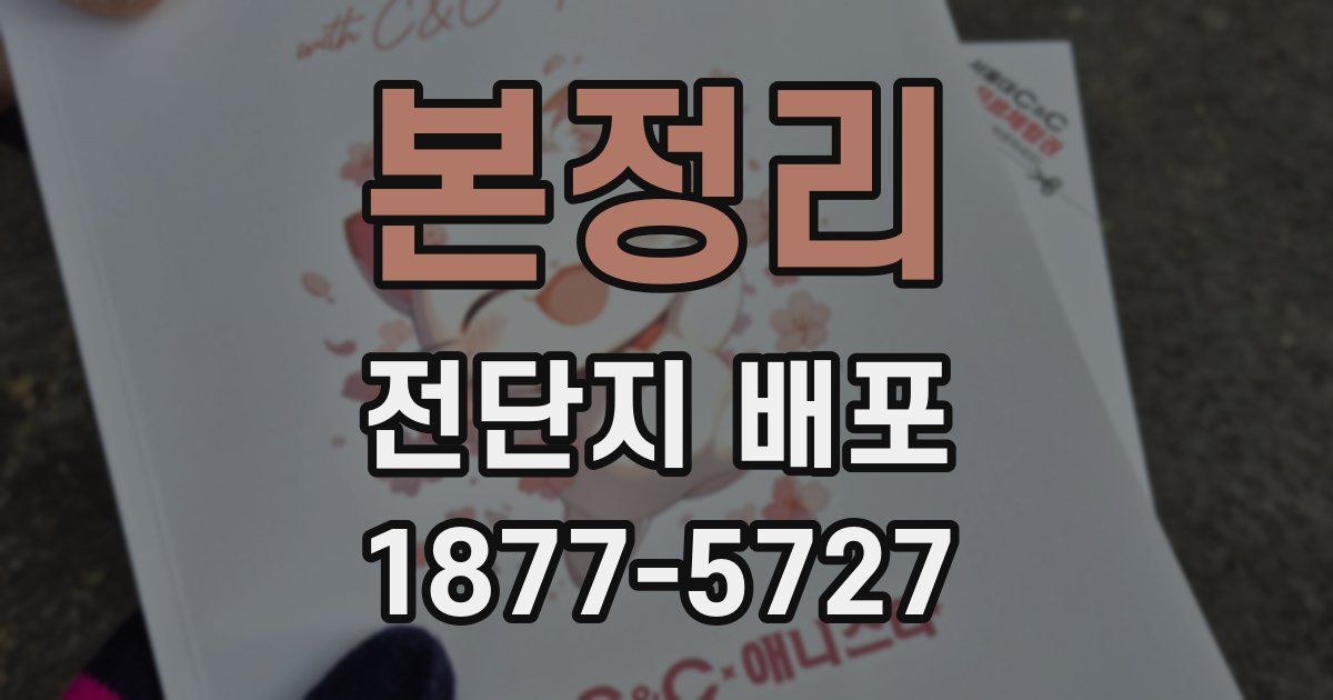 본정리 전단지 배포