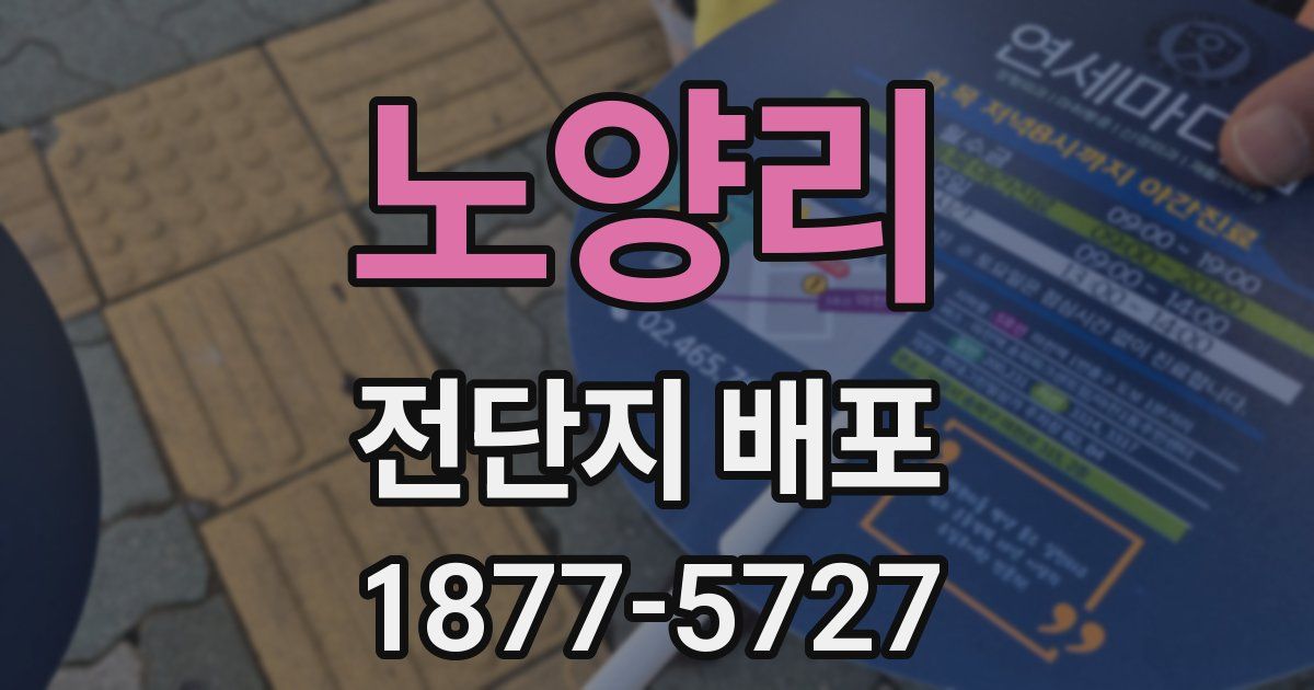 노양리 전단지 배포