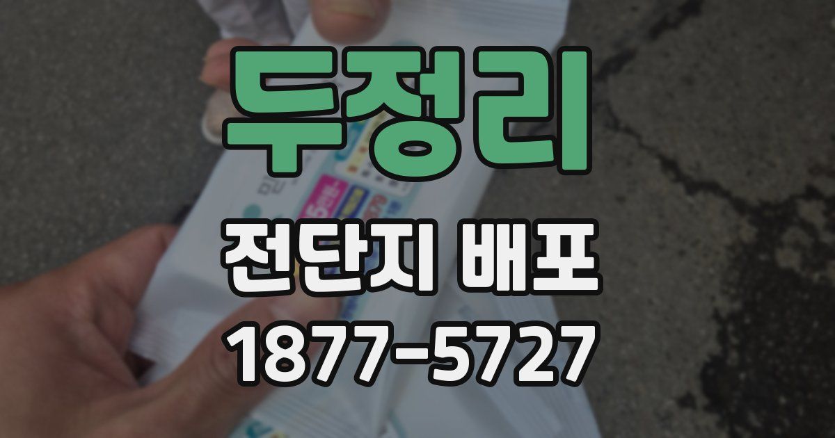 두정리 전단지 배포