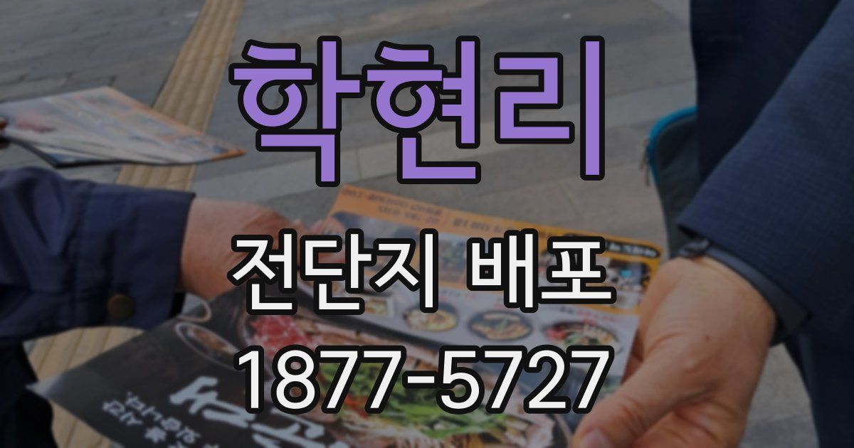 학현리 전단지 배포