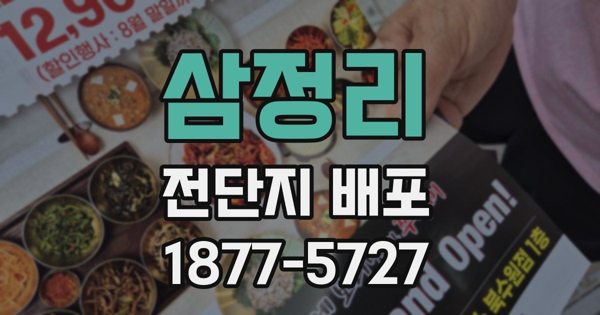 삼정리 전단지 배포
