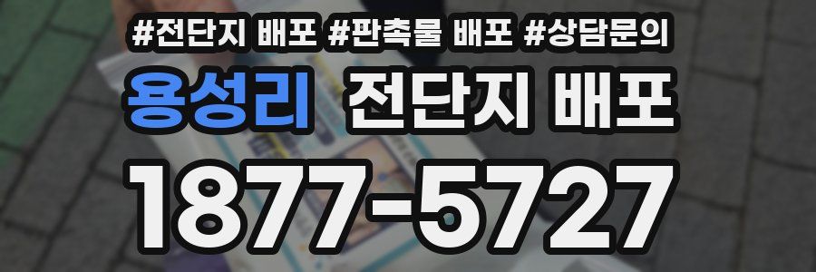용성리 전단지 배포