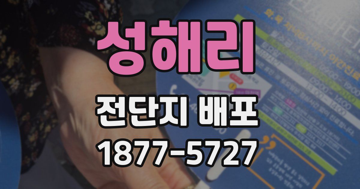 성해리 전단지 배포