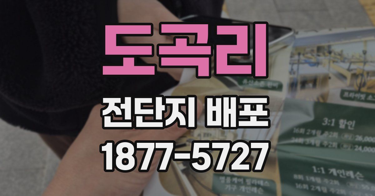 도곡리 전단지 배포