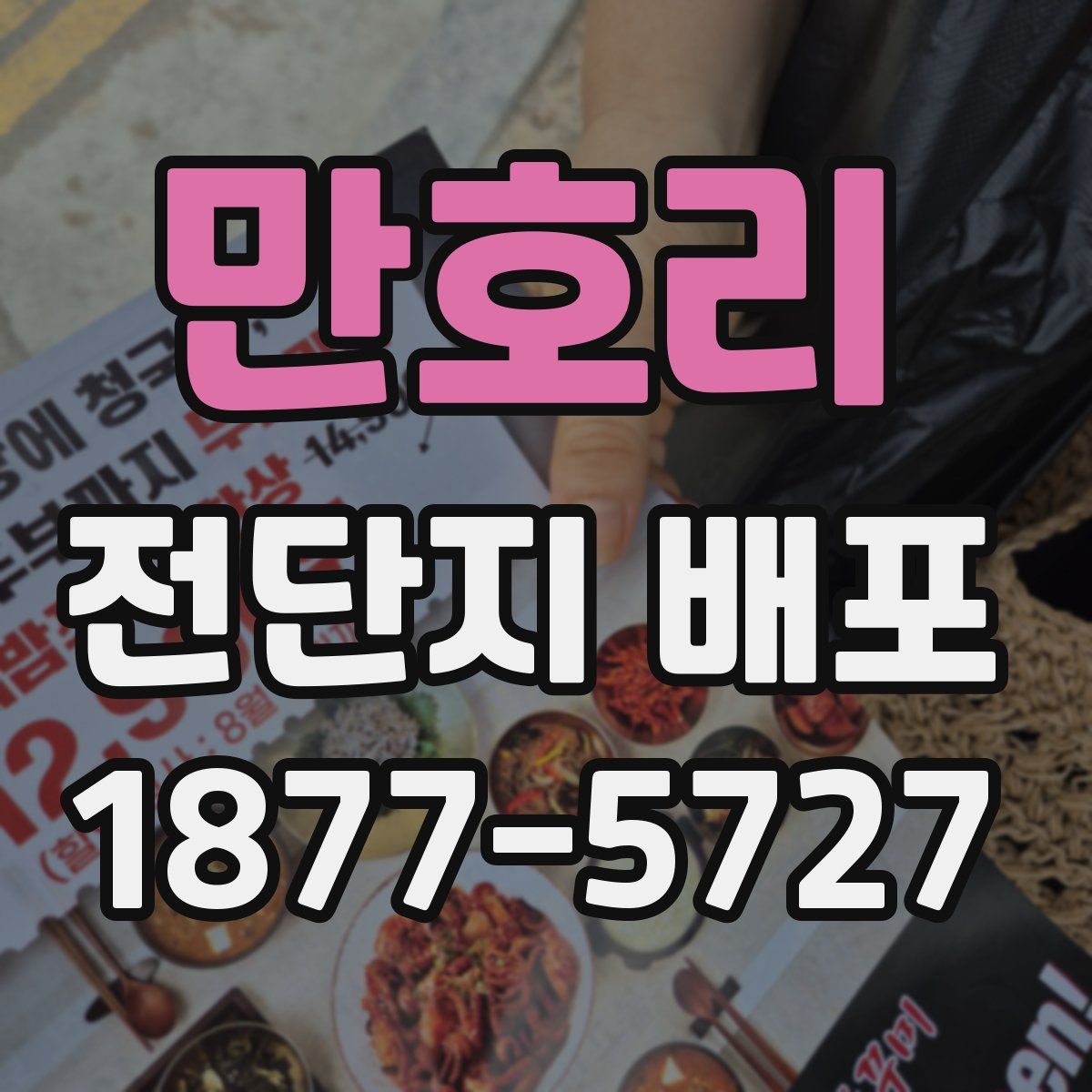 만호리 전단지 배포
