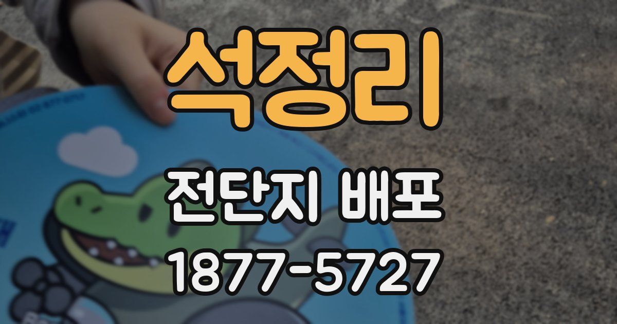 석정리 전단지 배포