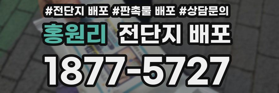 홍원리 전단지 배포