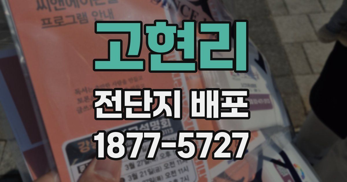 고현리 전단지 배포