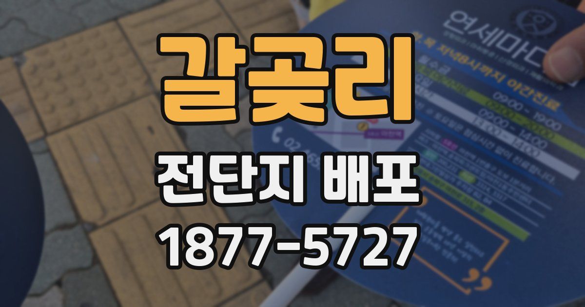 갈곶리 전단지 배포