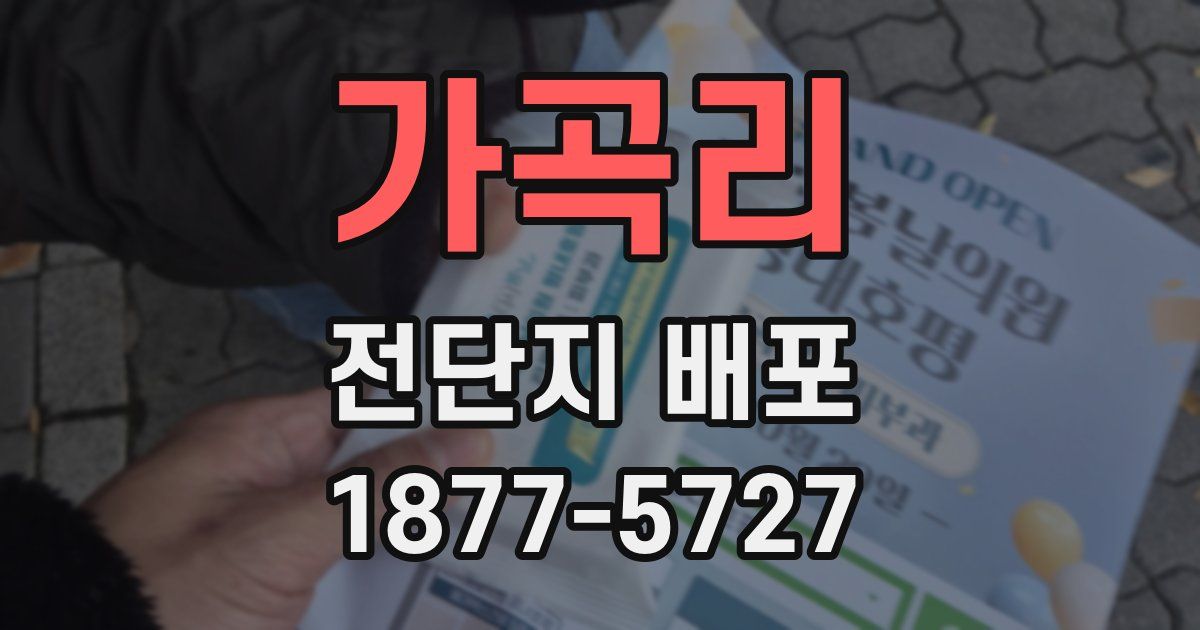 가곡리 전단지 배포