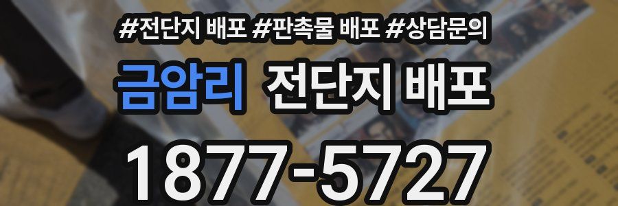 금암리 전단지 배포