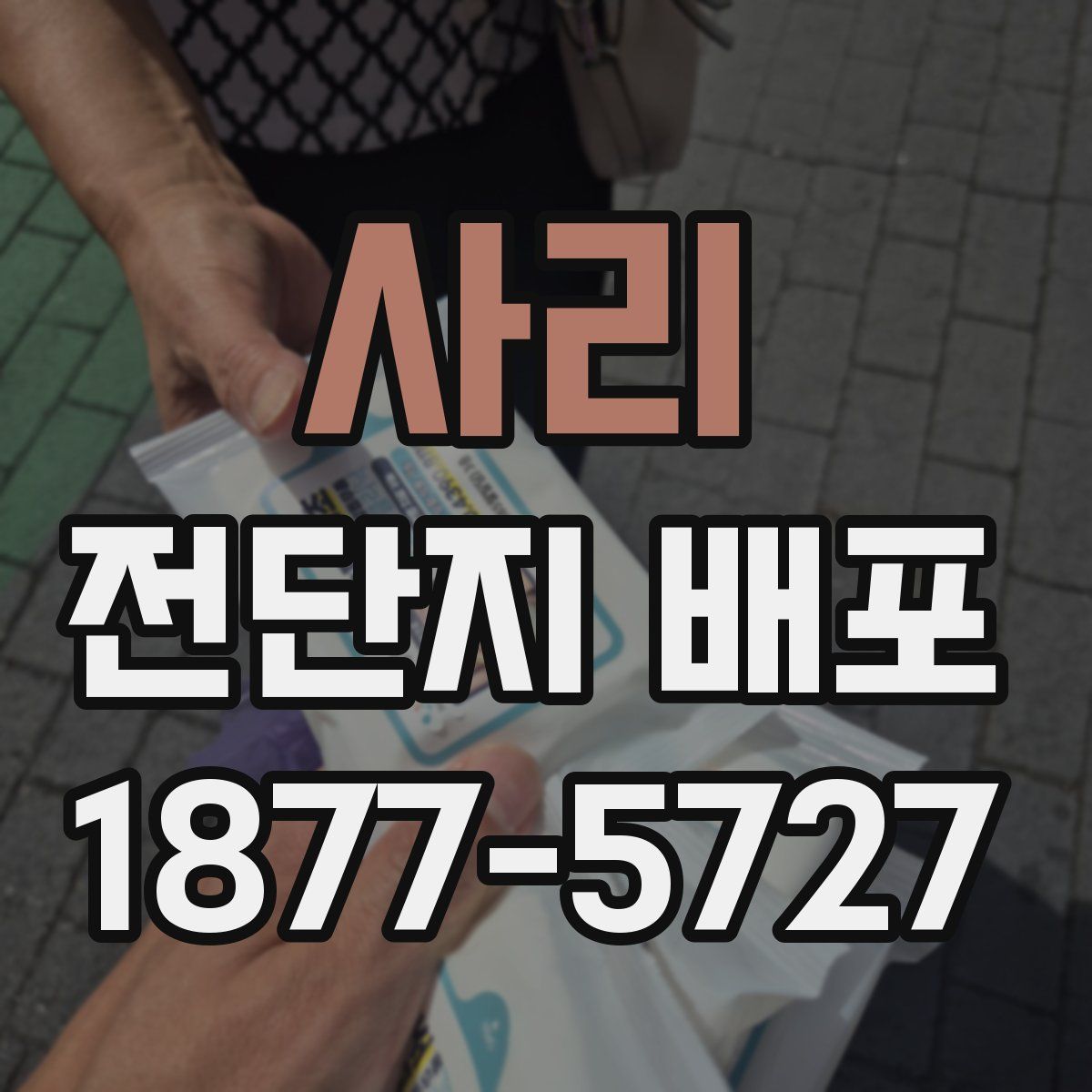 사리 전단지 배포