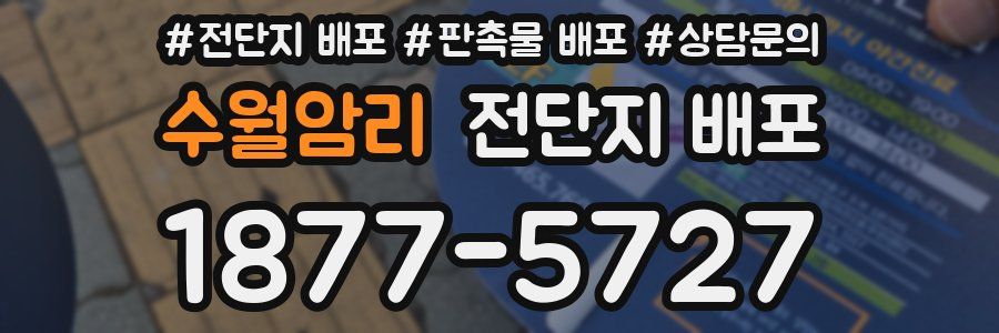 수월암리 전단지 배포