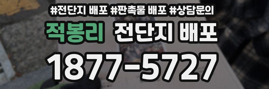 적봉리 전단지 배포
