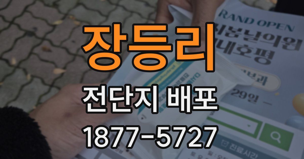 장등리 전단지 배포