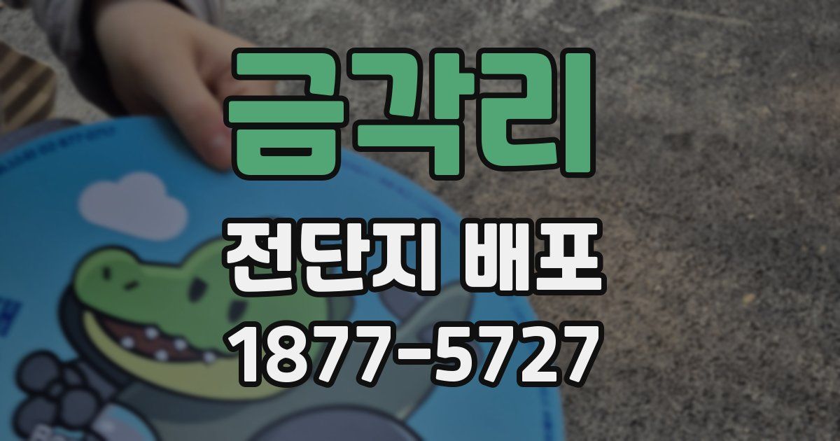 금각리 전단지 배포