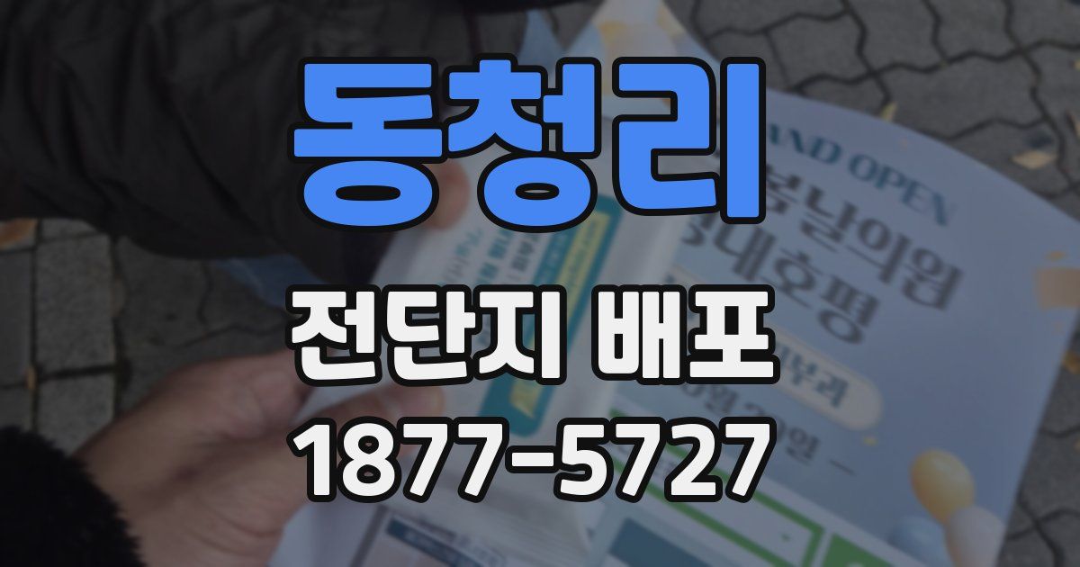 동청리 전단지 배포