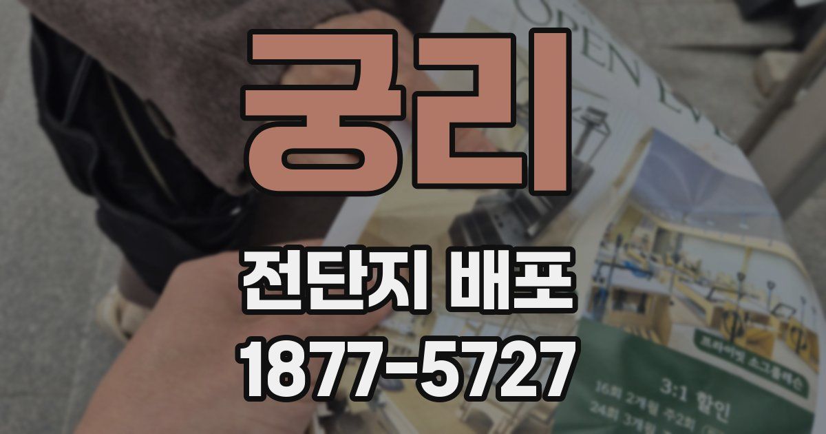 궁리 전단지 배포