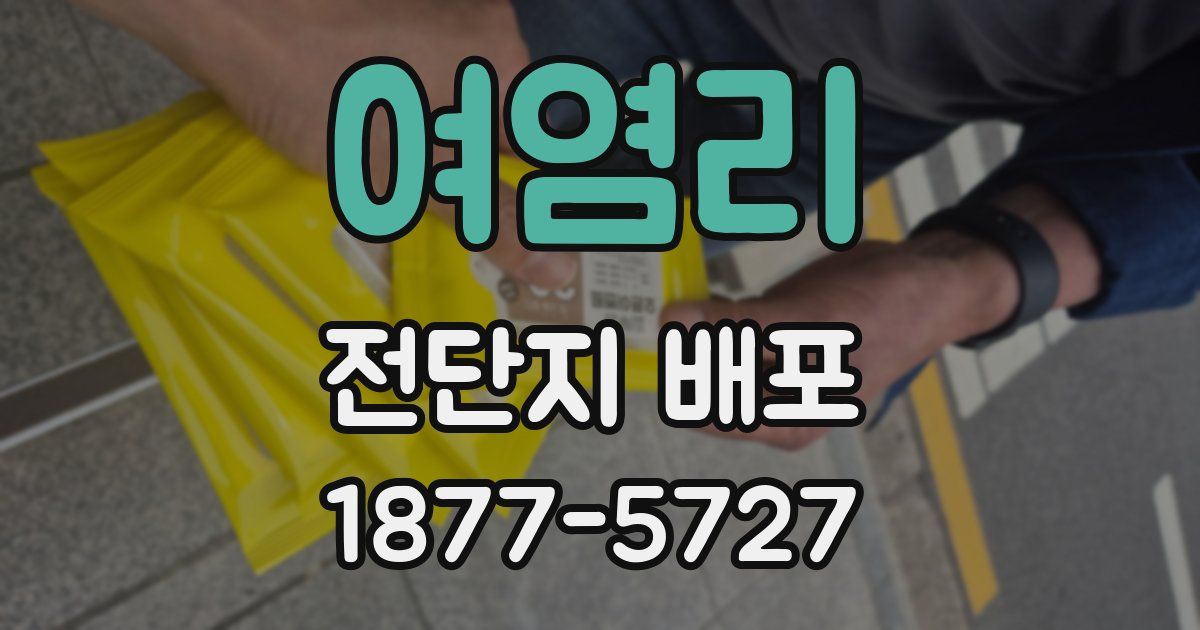 여염리 전단지 배포