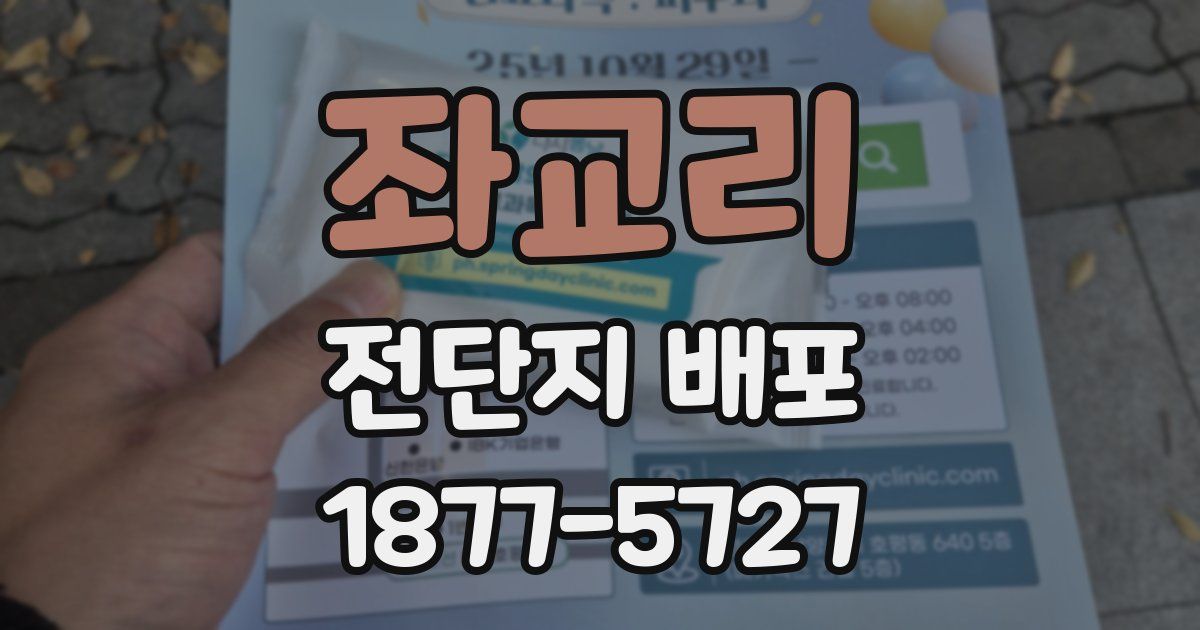 좌교리 전단지 배포