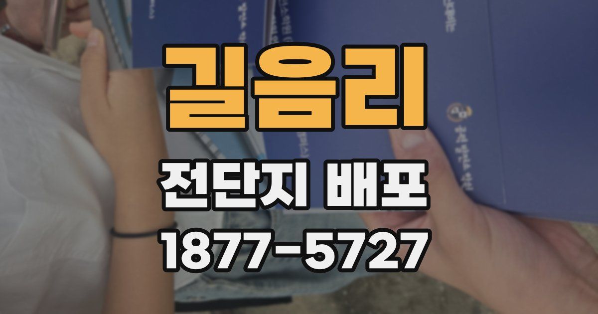 길음리 전단지 배포