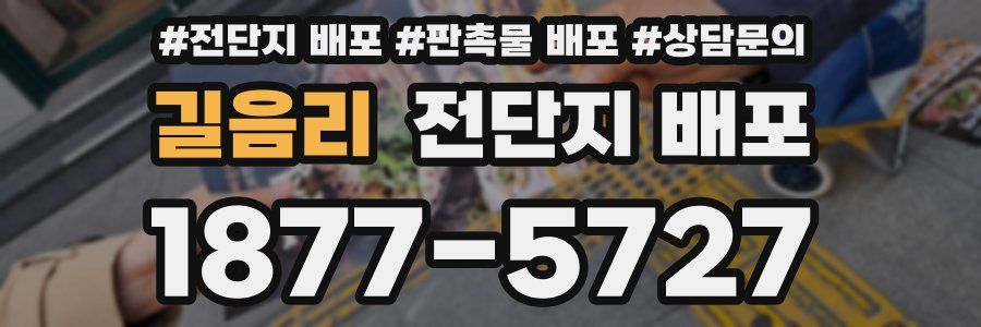 길음리 전단지 배포