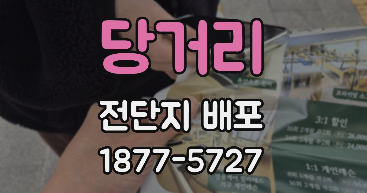 당거리 전단지 배포