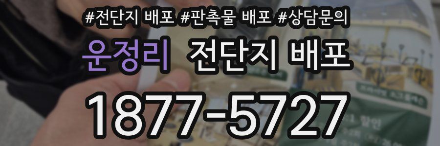 운정리 전단지 배포