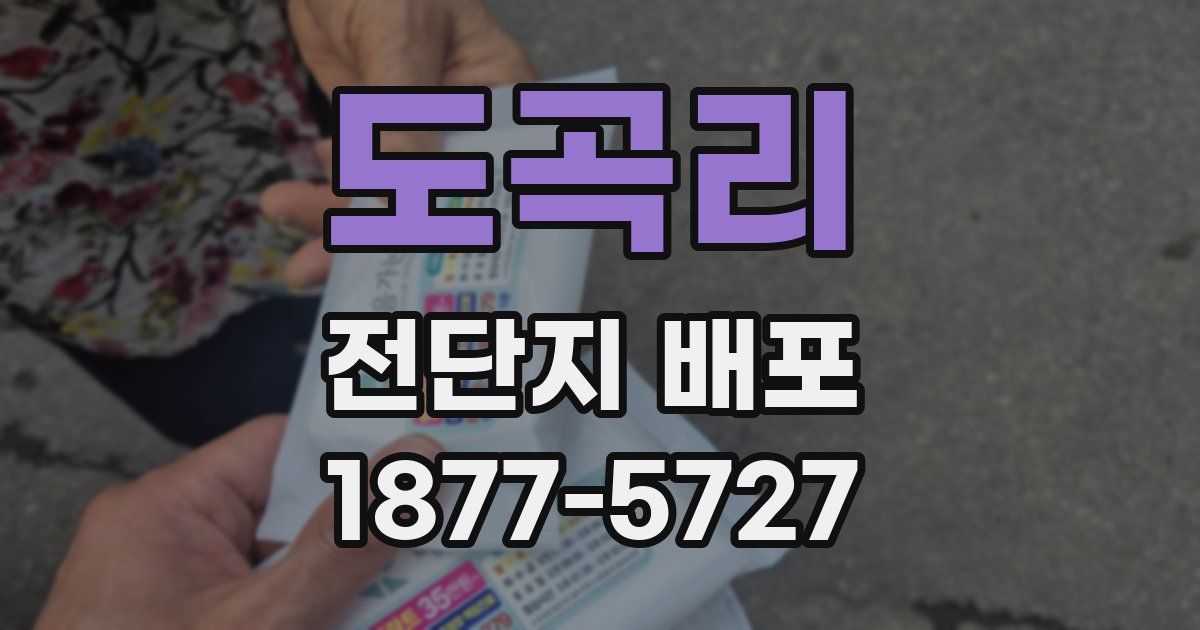 도곡리 전단지 배포