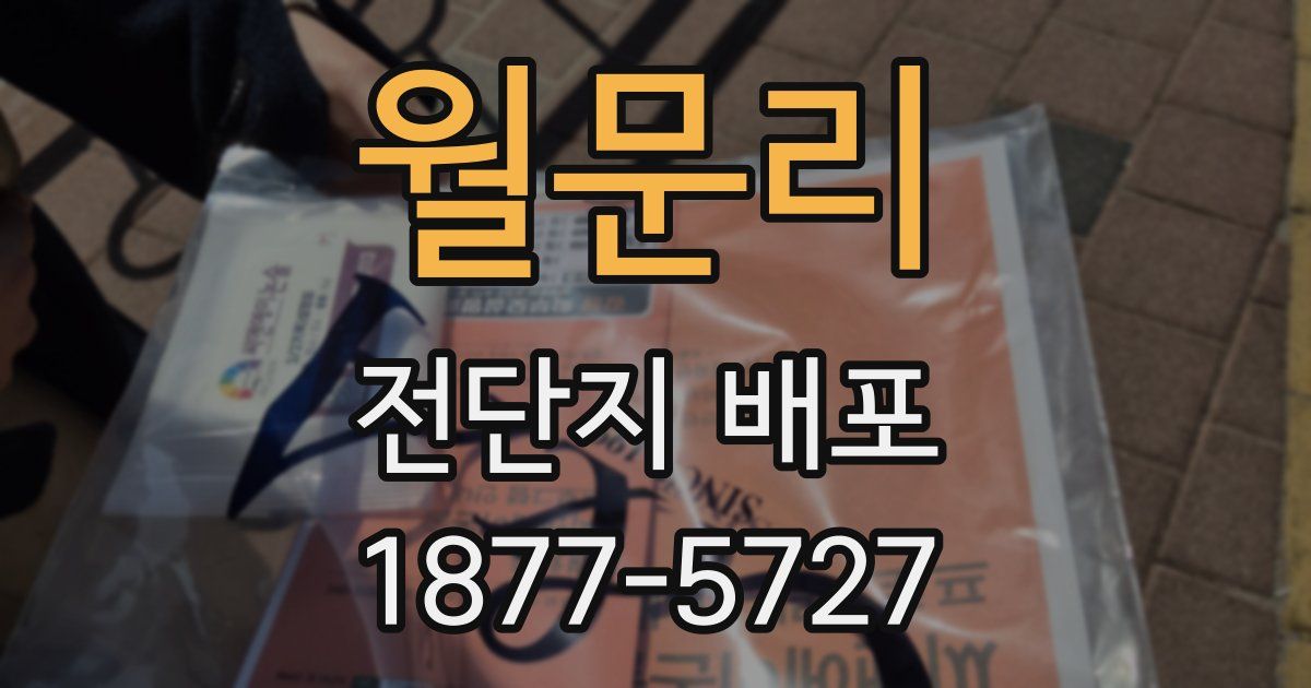 월문리 전단지 배포