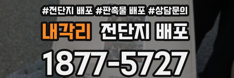 내각리 전단지 배포