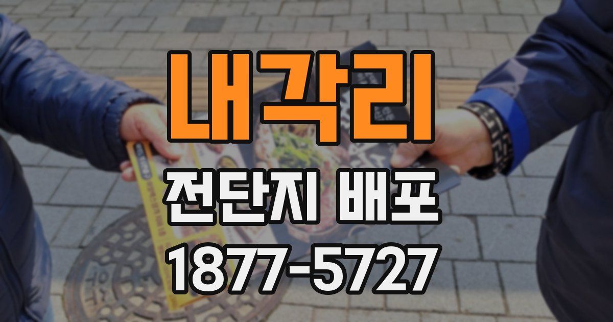 내각리 전단지 배포