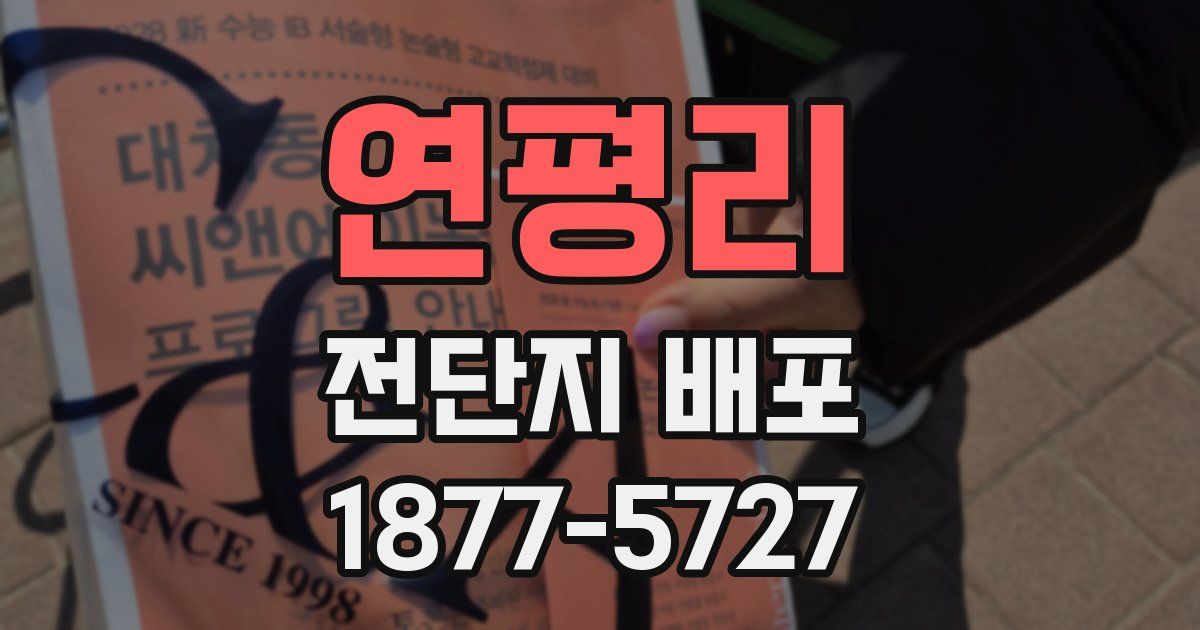 연평리 전단지 배포