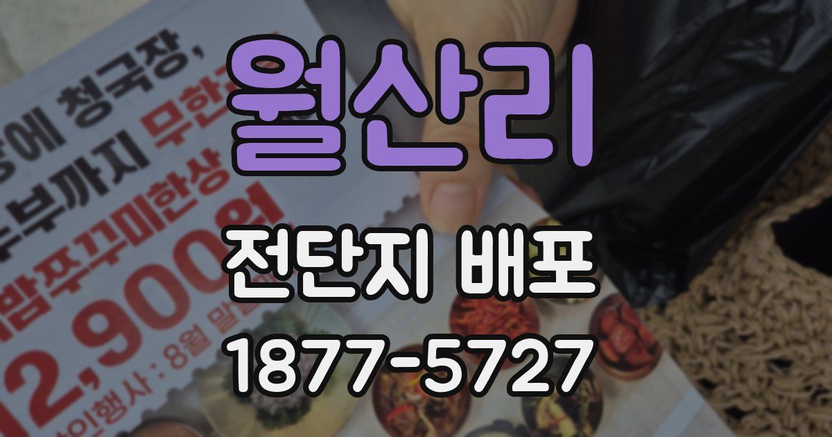 월산리 전단지 배포