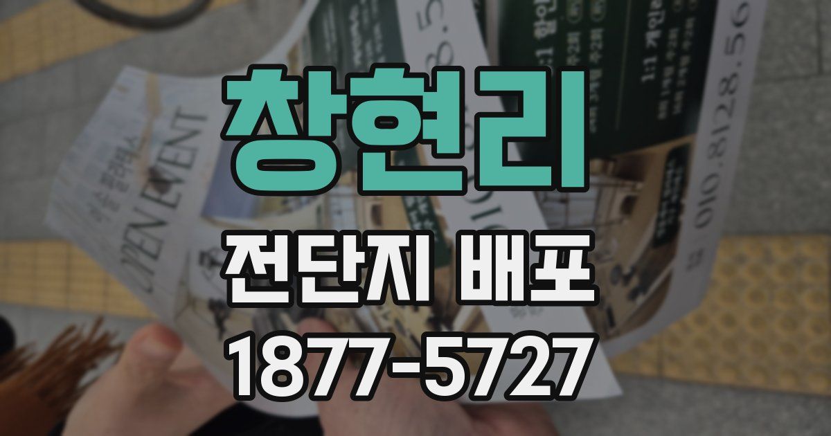 창현리 전단지 배포