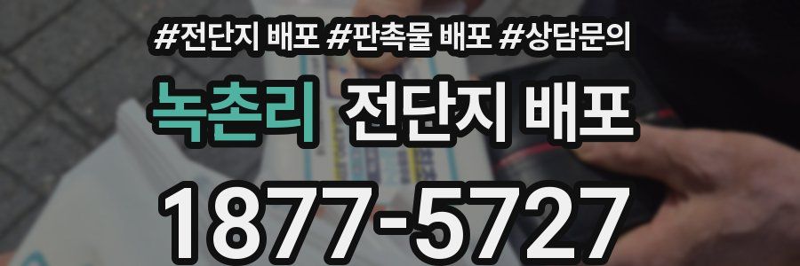 녹촌리 전단지 배포