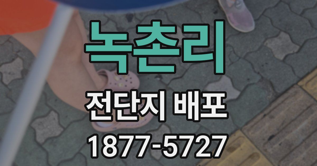 녹촌리 전단지 배포
