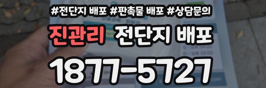진관리 전단지 배포