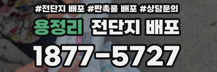 용정리 전단지 배포