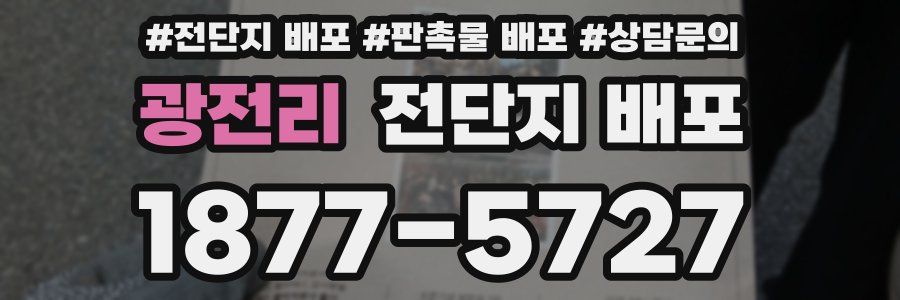 광전리 전단지 배포