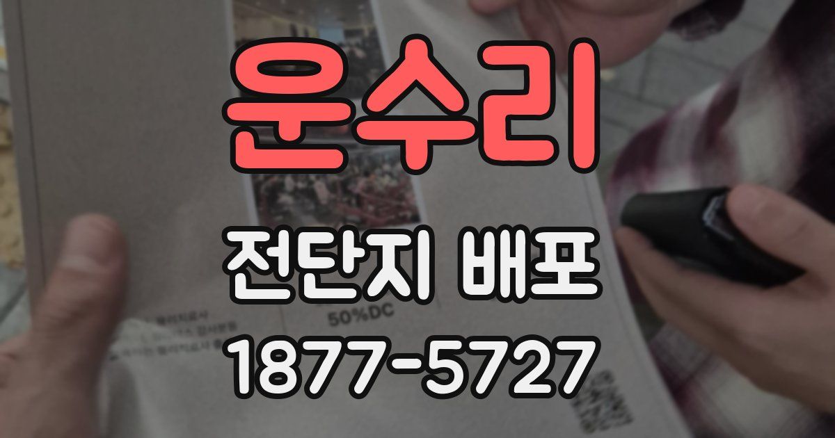 운수리 전단지 배포