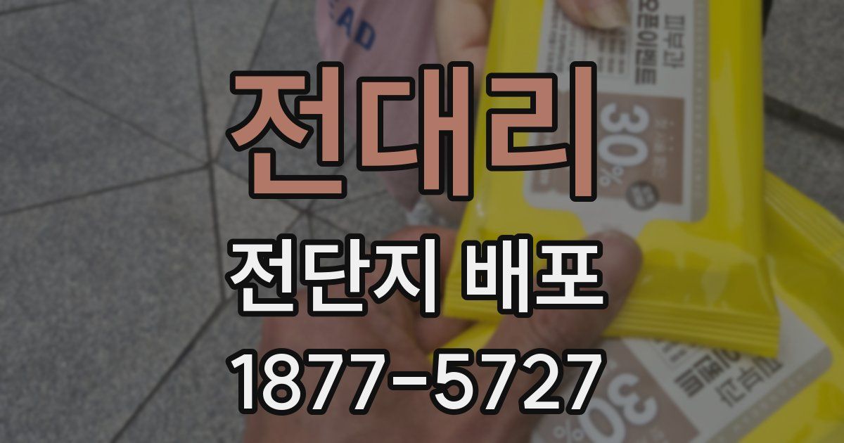 전대리 전단지 배포