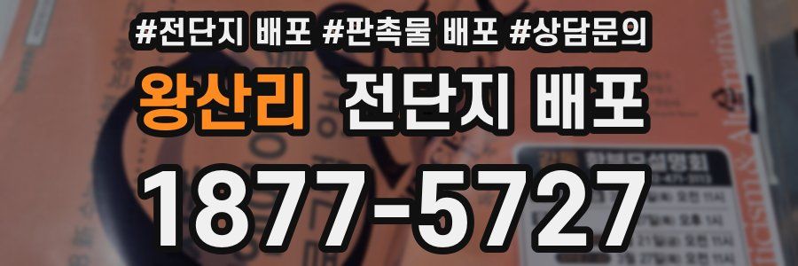 왕산리 전단지 배포