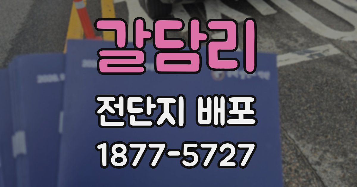 갈담리 전단지 배포