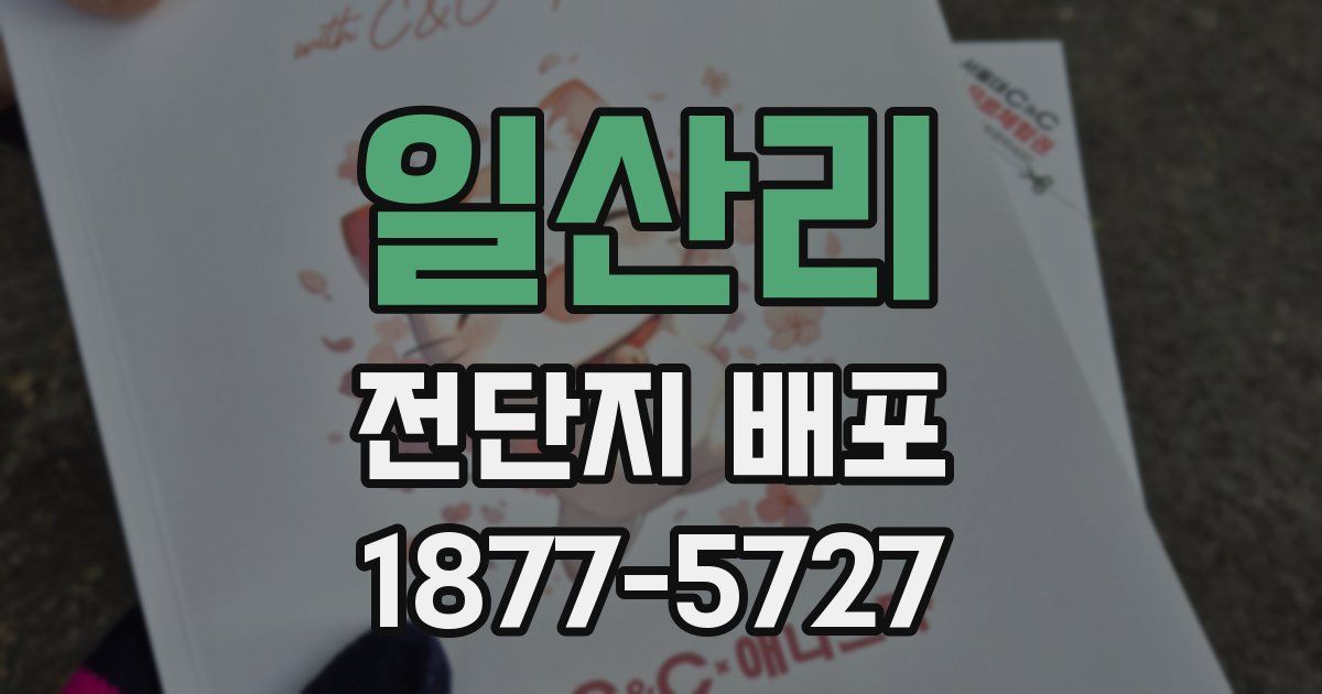 일산리 전단지 배포