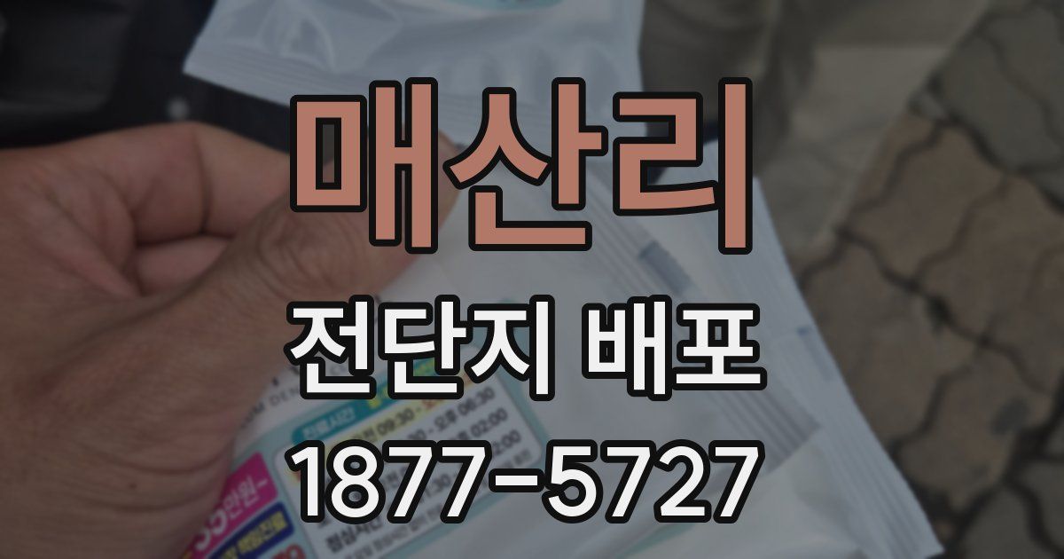 매산리 전단지 배포